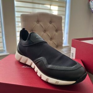 Salvatore Ferragamo Black and White Sneakers